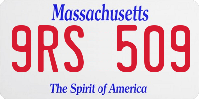 MA license plate 9RS509