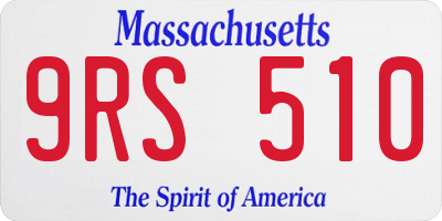 MA license plate 9RS510