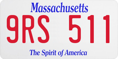MA license plate 9RS511