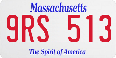 MA license plate 9RS513