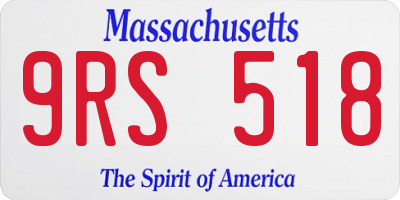 MA license plate 9RS518