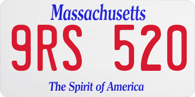 MA license plate 9RS520