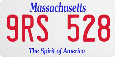 MA license plate 9RS528