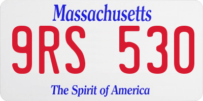 MA license plate 9RS530