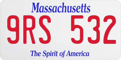 MA license plate 9RS532
