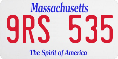 MA license plate 9RS535