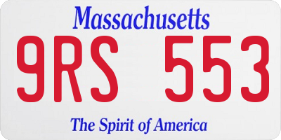 MA license plate 9RS553