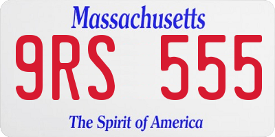 MA license plate 9RS555