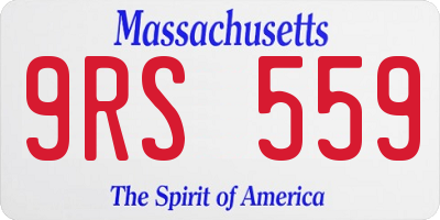 MA license plate 9RS559