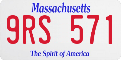 MA license plate 9RS571