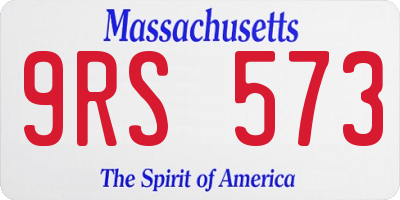MA license plate 9RS573