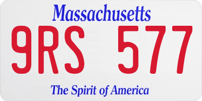 MA license plate 9RS577