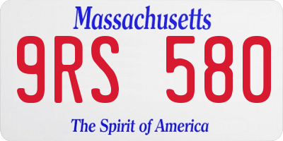 MA license plate 9RS580