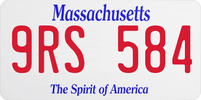 MA license plate 9RS584