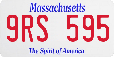 MA license plate 9RS595
