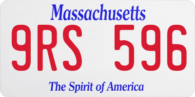 MA license plate 9RS596