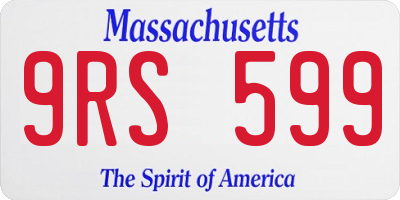 MA license plate 9RS599