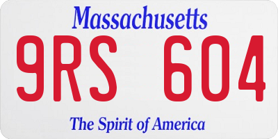 MA license plate 9RS604