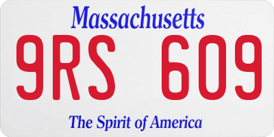 MA license plate 9RS609