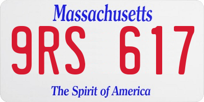 MA license plate 9RS617