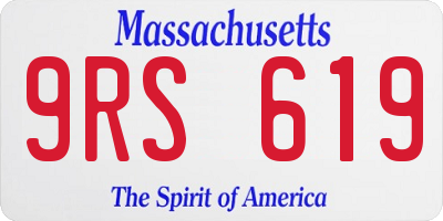 MA license plate 9RS619