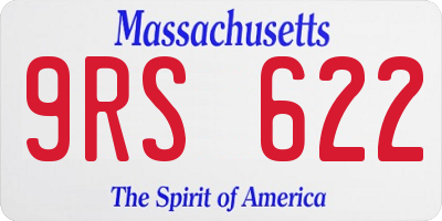 MA license plate 9RS622
