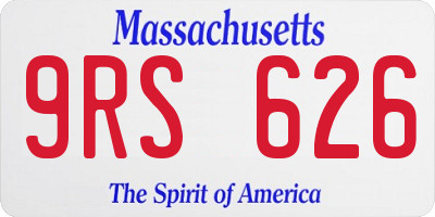 MA license plate 9RS626