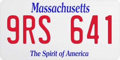 MA license plate 9RS641