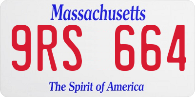 MA license plate 9RS664