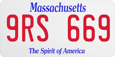 MA license plate 9RS669
