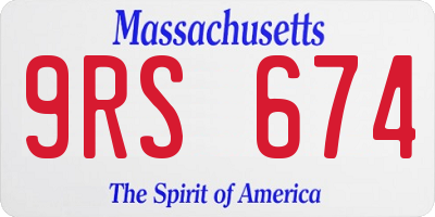 MA license plate 9RS674