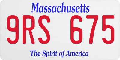 MA license plate 9RS675