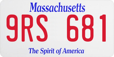 MA license plate 9RS681