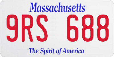 MA license plate 9RS688