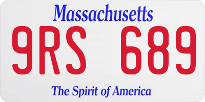 MA license plate 9RS689