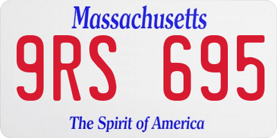 MA license plate 9RS695