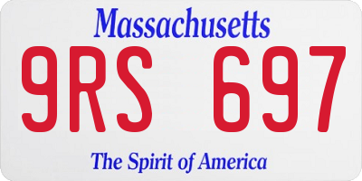 MA license plate 9RS697