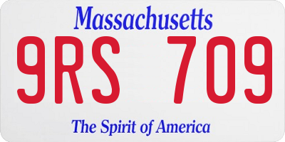 MA license plate 9RS709