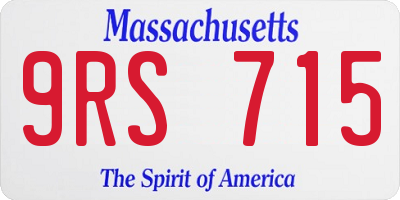 MA license plate 9RS715