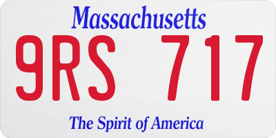 MA license plate 9RS717