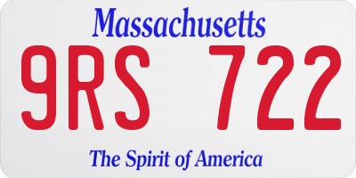 MA license plate 9RS722