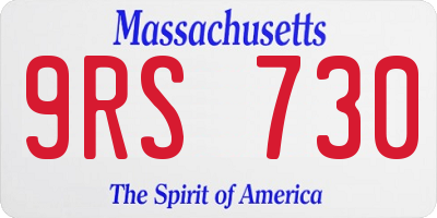 MA license plate 9RS730