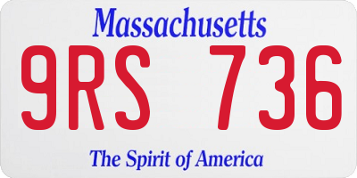 MA license plate 9RS736