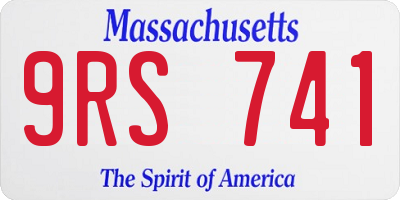 MA license plate 9RS741