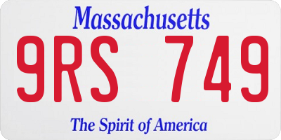 MA license plate 9RS749