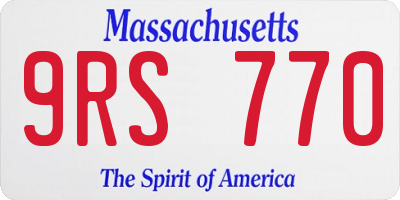 MA license plate 9RS770