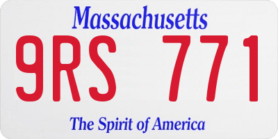 MA license plate 9RS771