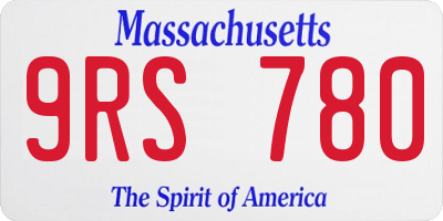 MA license plate 9RS780