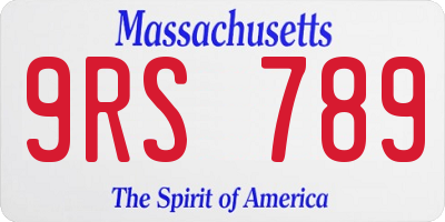 MA license plate 9RS789