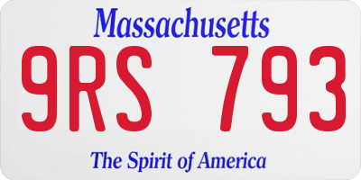 MA license plate 9RS793